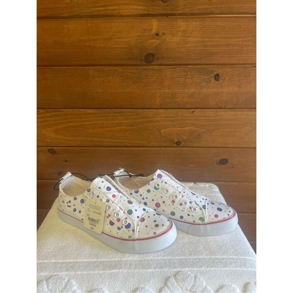 There Abouts Paint Splat Memory Foam Slip On Sneakers Sz 5 NWT
